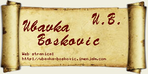 Ubavka Bošković vizit kartica